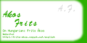 akos frits business card